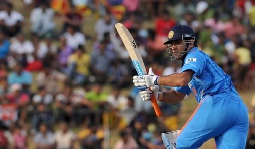 MS Dhoni in action